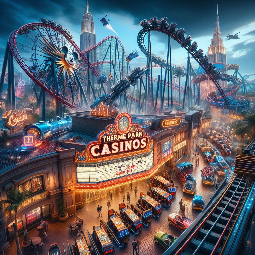 Picture a place where the exhilaration of a Theme Park Casinos collides with the adrenaline rush of high-stakes gaming.